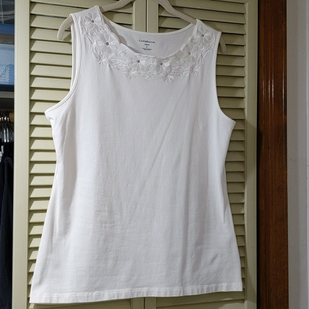 BOGO Croft and Barrow white cotton spandex sleeveless